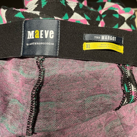 Anthropologie Maeve The Margot pattern kick flare pants xl - Picture 5 of 7